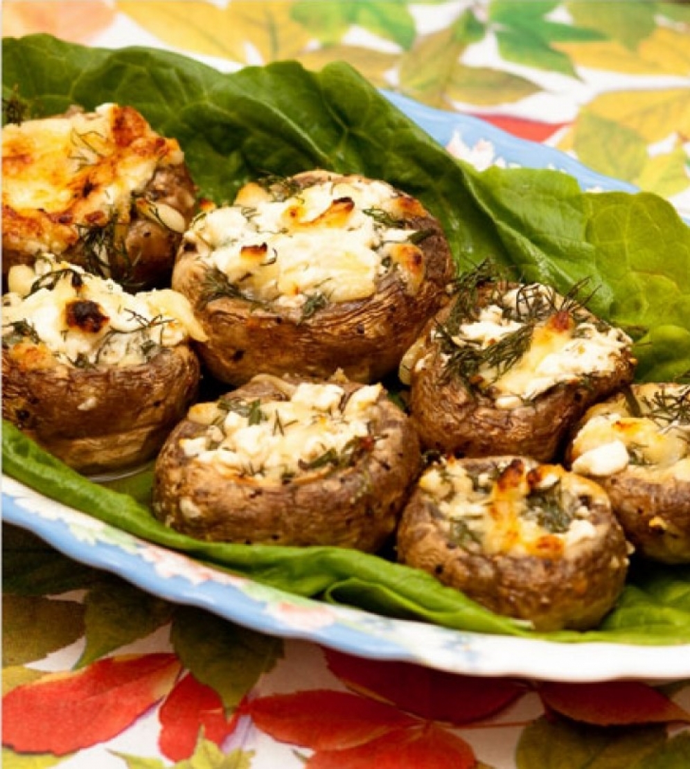 Шампиньоны фаршированные сырами